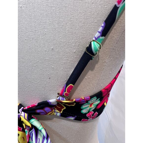 SALT COVE JUNIORS SZ LARGE BIKINI TOP PENNY LANE SMOCKED CONVERTIBLE MULTI NEW! - Picture 9 of 13